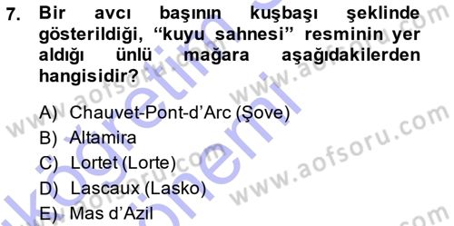 Akdeniz Uygarlıkları Sanatı Dersi Ara Sınavı Deneme Sınav Soruları 7. Soru