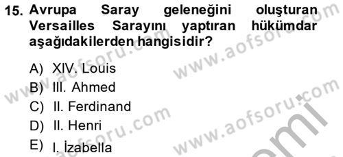 Akdeniz Uygarlıkları Sanatı Dersi 2014 - 2015 Yılı (Final) Dönem Sonu Sınav Soruları 15. Soru