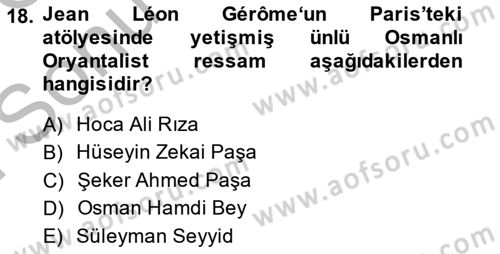 Akdeniz Uygarlıkları Sanatı Dersi 2014 - 2015 Yılı (Final) Dönem Sonu Sınav Soruları 18. Soru