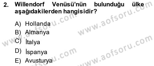 Akdeniz Uygarlıkları Sanatı Dersi 2014 - 2015 Yılı (Final) Dönem Sonu Sınav Soruları 2. Soru