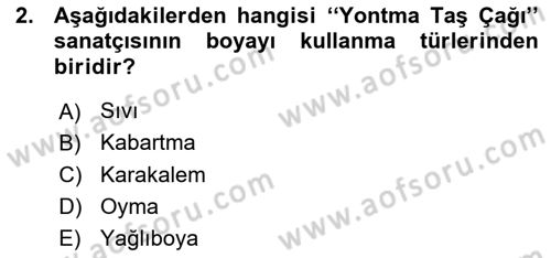 Akdeniz Uygarlıkları Sanatı Dersi 2015 - 2016 Yılı (Vize) Ara Sınav Soruları 2. Soru