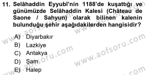 Akdeniz Uygarlıkları Sanatı Dersi 2015 - 2016 Yılı Tek Ders Sınav Soruları 11. Soru