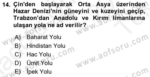 Akdeniz Uygarlıkları Sanatı Dersi 2015 - 2016 Yılı Tek Ders Sınav Soruları 14. Soru
