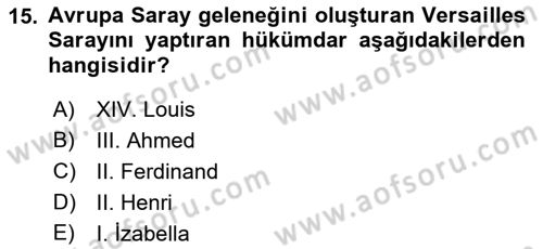Akdeniz Uygarlıkları Sanatı Dersi 2015 - 2016 Yılı Tek Ders Sınav Soruları 15. Soru