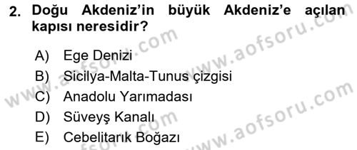 Akdeniz Uygarlıkları Sanatı Dersi 2016 - 2017 Yılı (Vize) Ara Sınav Soruları 2. Soru