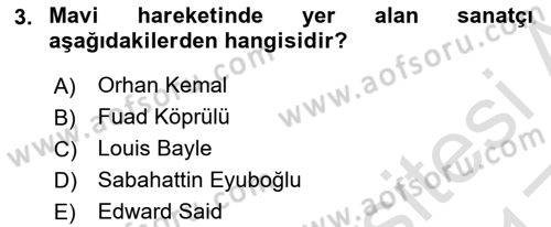 Akdeniz Uygarlıkları Sanatı Dersi Ara Sınavı Deneme Sınav Soruları 3. Soru