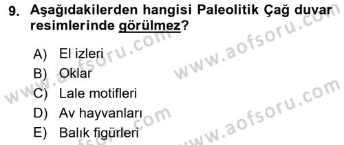 Akdeniz Uygarlıkları Sanatı Dersi Ara Sınavı Deneme Sınav Soruları 9. Soru