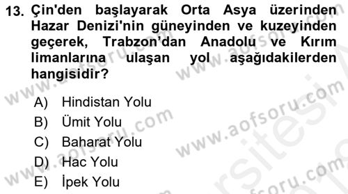 Akdeniz Uygarlıkları Sanatı Dersi 2016 - 2017 Yılı (Final) Dönem Sonu Sınav Soruları 13. Soru