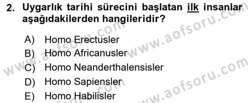 Akdeniz Uygarlıkları Sanatı Dersi 2017 - 2018 Yılı 3 Ders Sınav Soruları 2. Soru