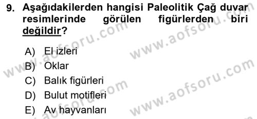 Akdeniz Uygarlıkları Sanatı Dersi 2017 - 2018 Yılı (Vize) Ara Sınavı 9. Soru