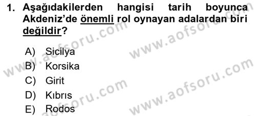 Akdeniz Uygarlıkları Sanatı Dersi 2018 - 2019 Yılı 3 Ders Sınav Soruları 1. Soru