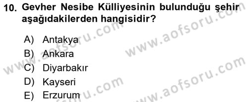 Akdeniz Uygarlıkları Sanatı Dersi 2018 - 2019 Yılı 3 Ders Sınav Soruları 10. Soru
