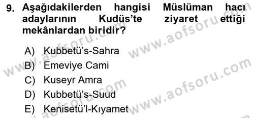 Akdeniz Uygarlıkları Sanatı Dersi 2018 - 2019 Yılı 3 Ders Sınav Soruları 9. Soru