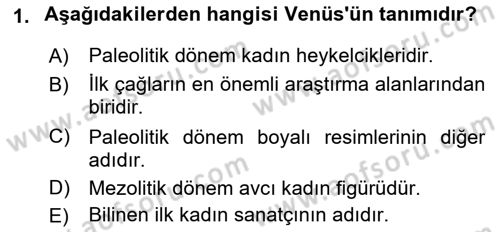 Akdeniz Uygarlıkları Sanatı Dersi 2018 - 2019 Yılı (Final) Dönem Sonu Sınav Soruları 1. Soru