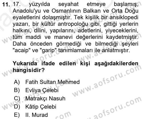 Akdeniz Uygarlıkları Sanatı Dersi 2018 - 2019 Yılı (Final) Dönem Sonu Sınav Soruları 11. Soru