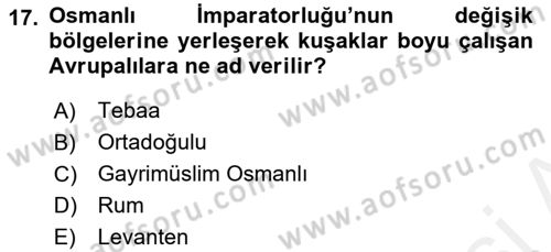 Akdeniz Uygarlıkları Sanatı Dersi 2018 - 2019 Yılı (Final) Dönem Sonu Sınav Soruları 17. Soru