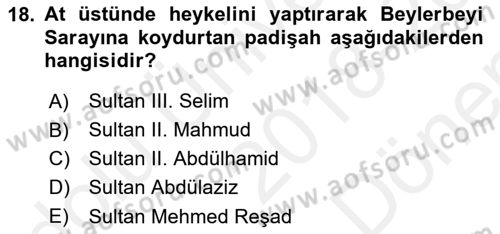 Akdeniz Uygarlıkları Sanatı Dersi 2018 - 2019 Yılı (Final) Dönem Sonu Sınav Soruları 18. Soru