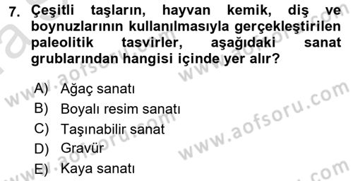 Akdeniz Uygarlıkları Sanatı Dersi 2019 - 2020 Yılı (Vize) Ara Sınav Soruları 7. Soru
