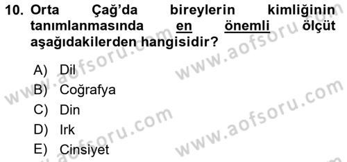 Akdeniz Uygarlıkları Sanatı Dersi 2020 - 2021 Yılı Yaz Okulu Sınav Soruları 10. Soru