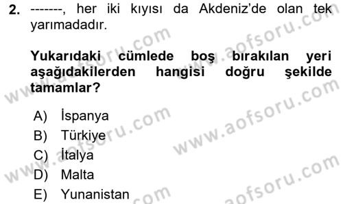 Akdeniz Uygarlıkları Sanatı Dersi 2020 - 2021 Yılı Yaz Okulu Sınav Soruları 2. Soru