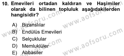 Akdeniz Uygarlıkları Sanatı Dersi 2021 - 2022 Yılı (Final) Dönem Sonu Sınavı 10. Soru