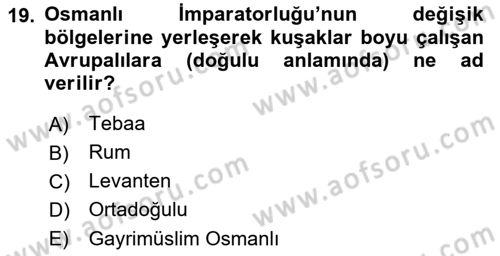 Akdeniz Uygarlıkları Sanatı Dersi 2021 - 2022 Yılı (Final) Dönem Sonu Sınavı 19. Soru