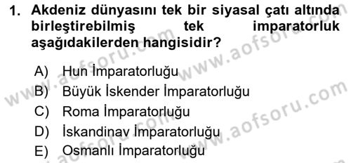 Akdeniz Uygarlıkları Sanatı Dersi 2021 - 2022 Yılı Yaz Okulu Sınav Soruları 1. Soru