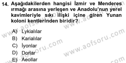 Akdeniz Uygarlıkları Sanatı Dersi Ara Sınavı Deneme Sınav Soruları 14. Soru