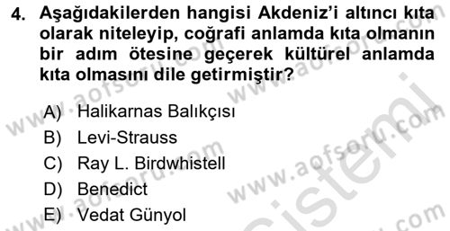 Akdeniz Uygarlıkları Sanatı Dersi 2022 - 2023 Yılı (Vize) Ara Sınav Soruları 4. Soru