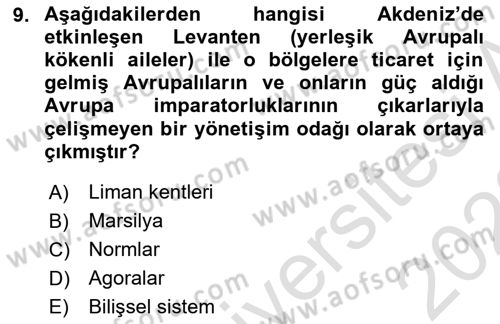 Akdeniz Uygarlıkları Sanatı Dersi 2022 - 2023 Yılı (Vize) Ara Sınav Soruları 9. Soru