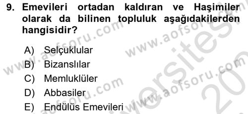 Akdeniz Uygarlıkları Sanatı Dersi 2022 - 2023 Yılı Yaz Okulu Sınavı 9. Soru