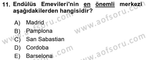 Akdeniz Uygarlıkları Sanatı Dersi 2023 - 2024 Yılı (Final) Dönem Sonu Sınav Soruları 11. Soru