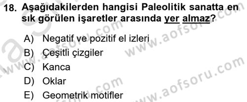 Akdeniz Uygarlıkları Sanatı Dersi 2024 - 2025 Yılı (Vize) Ara Sınav Soruları 18. Soru