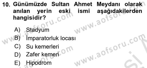 Akdeniz Uygarlıkları Sanatı Dersi 2024 - 2025 Yılı (Final) Dönem Sonu Sınav Soruları 10. Soru