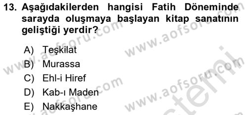 Akdeniz Uygarlıkları Sanatı Dersi 2024 - 2025 Yılı (Final) Dönem Sonu Sınav Soruları 13. Soru