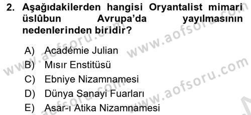 Akdeniz Uygarlıkları Sanatı Dersi 2024 - 2025 Yılı (Final) Dönem Sonu Sınav Soruları 2. Soru