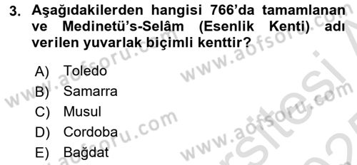Akdeniz Uygarlıkları Sanatı Dersi 2024 - 2025 Yılı Yaz Okulu Sınav Soruları 3. Soru