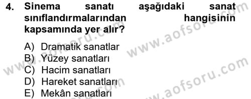 Güzel Sanatlar Dersi 2012 - 2013 Yılı (Vize) Ara Sınavı 4. Soru