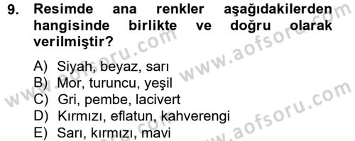 Güzel Sanatlar Dersi 2012 - 2013 Yılı (Vize) Ara Sınavı 9. Soru