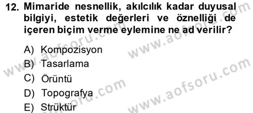 Güzel Sanatlar Dersi 2013 - 2014 Yılı (Vize) Ara Sınav Soruları 12. Soru
