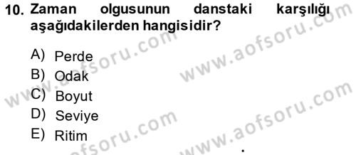 Güzel Sanatlar Dersi 2014 - 2015 Yılı (Final) Dönem Sonu Sınav Soruları 10. Soru