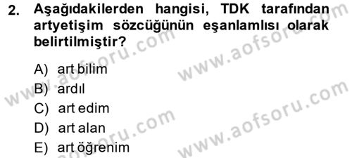 Güzel Sanatlar Dersi 2014 - 2015 Yılı (Final) Dönem Sonu Sınav Soruları 2. Soru