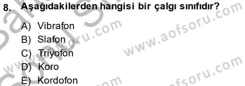 Güzel Sanatlar Dersi 2014 - 2015 Yılı (Final) Dönem Sonu Sınav Soruları 8. Soru