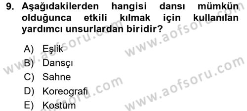 Güzel Sanatlar Dersi 2015 - 2016 Yılı (Final) Dönem Sonu Sınav Soruları 9. Soru