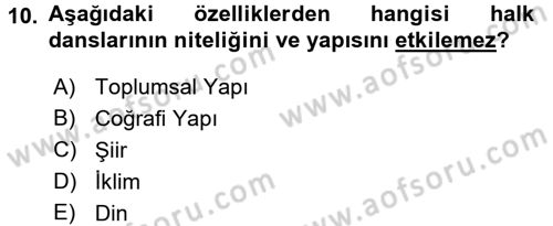 Güzel Sanatlar Dersi 2015 - 2016 Yılı Tek Ders Sınav Soruları 10. Soru