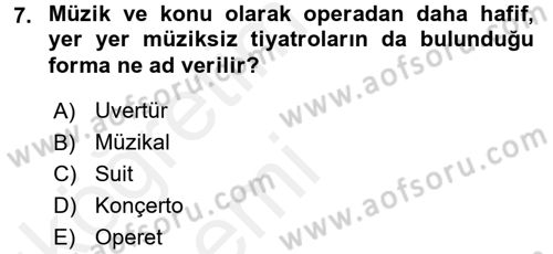Güzel Sanatlar Dersi 2015 - 2016 Yılı Tek Ders Sınav Soruları 7. Soru