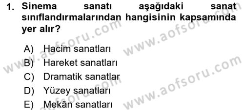 Güzel Sanatlar Dersi 2016 - 2017 Yılı 3 Ders Sınavı 1. Soru