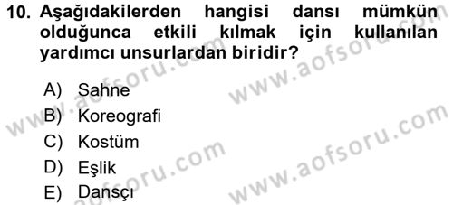 Güzel Sanatlar Dersi 2016 - 2017 Yılı (Final) Dönem Sonu Sınav Soruları 10. Soru