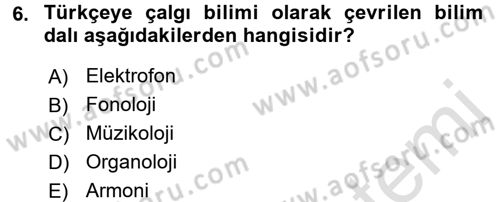 Güzel Sanatlar Dersi 2016 - 2017 Yılı (Final) Dönem Sonu Sınav Soruları 6. Soru