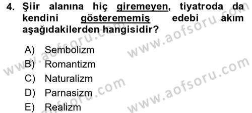 Güzel Sanatlar Dersi 2018 - 2019 Yılı (Vize) Ara Sınav Soruları 4. Soru